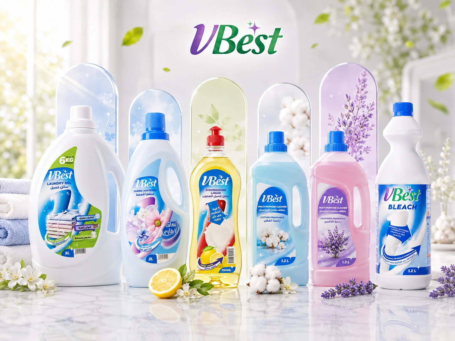 VBest laundry gel showing cleaning quality and freshness